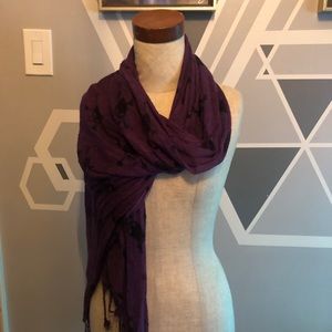 Purple and Black Skull Scarf